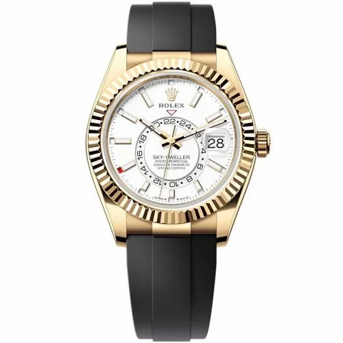 Rolex Sky-Dweller Yellow Gold / White / OysterFlex 336238-0003 (M336238-0003)
